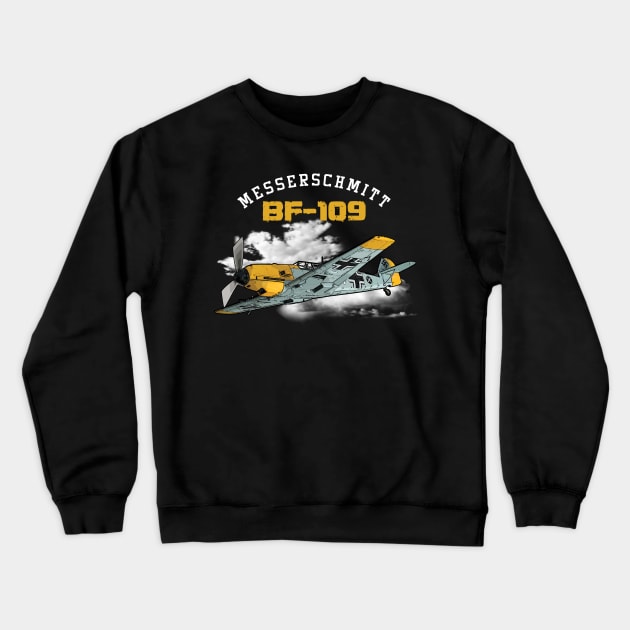 Messerschmitt bf 109 WOP Gift Crewneck Sweatshirt by woormle